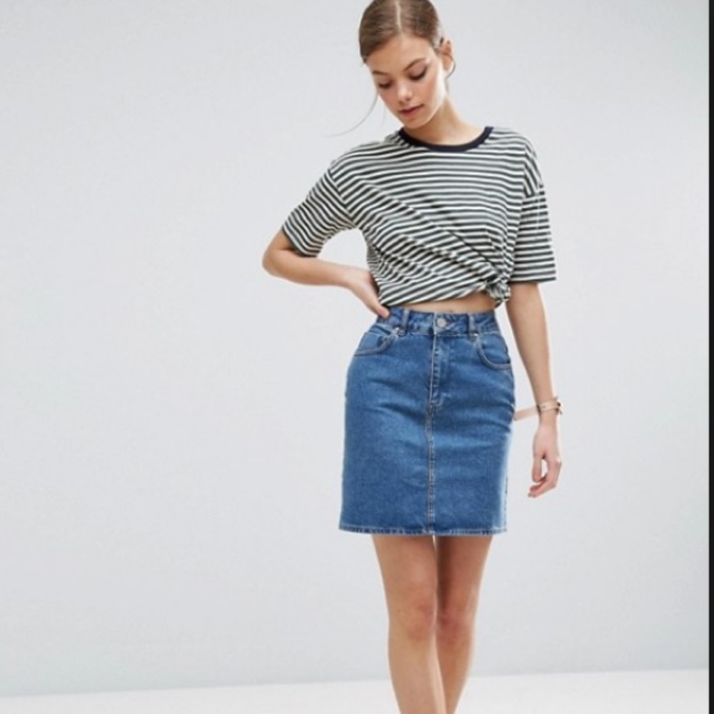 ASOS BLUE DENIM SKIRT